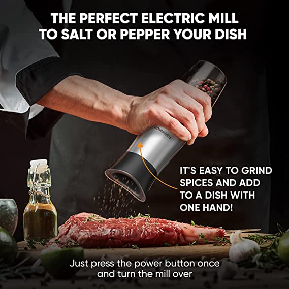 Homaider Electric Salt and Pepper Grinder