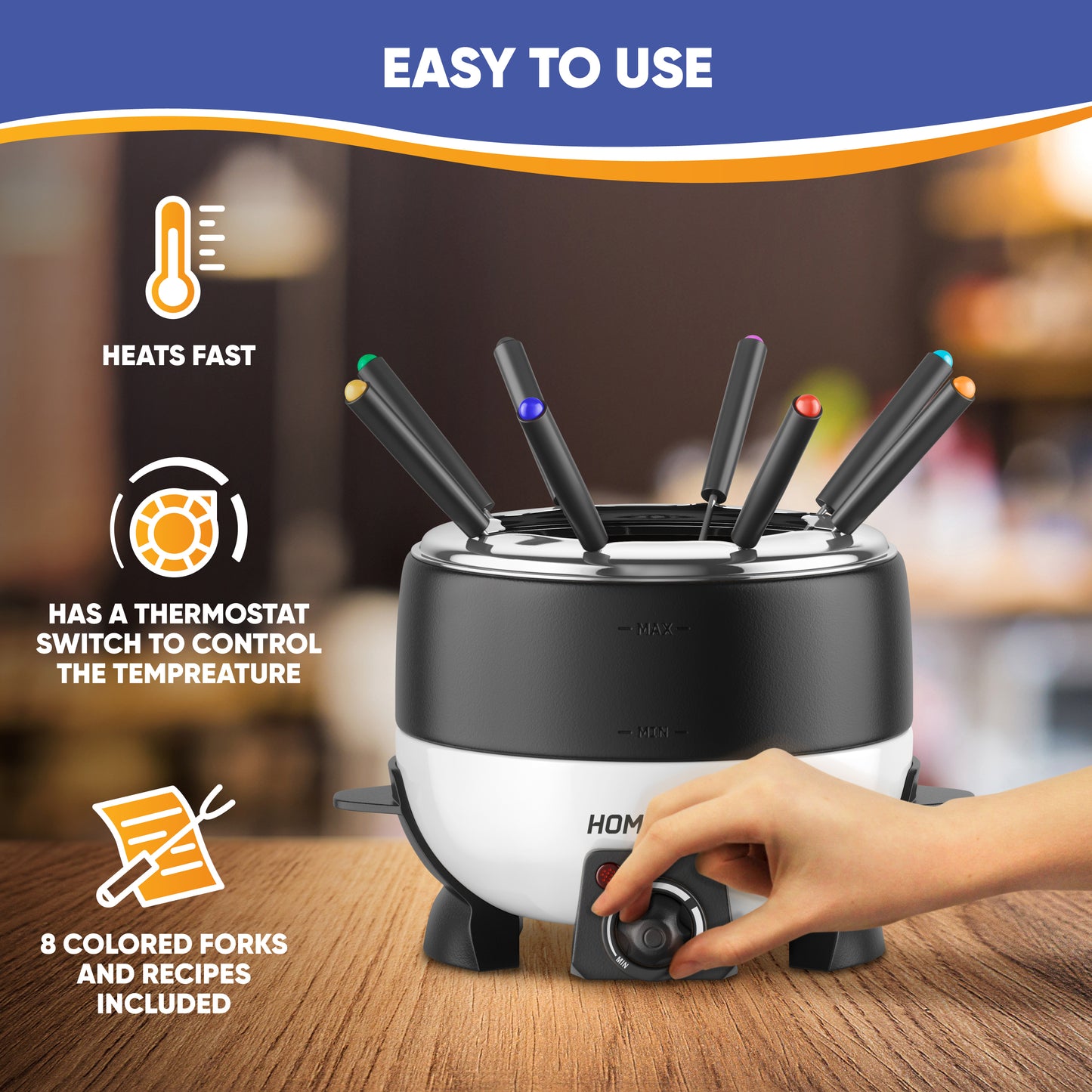 Homaider Electric Fondue Pot